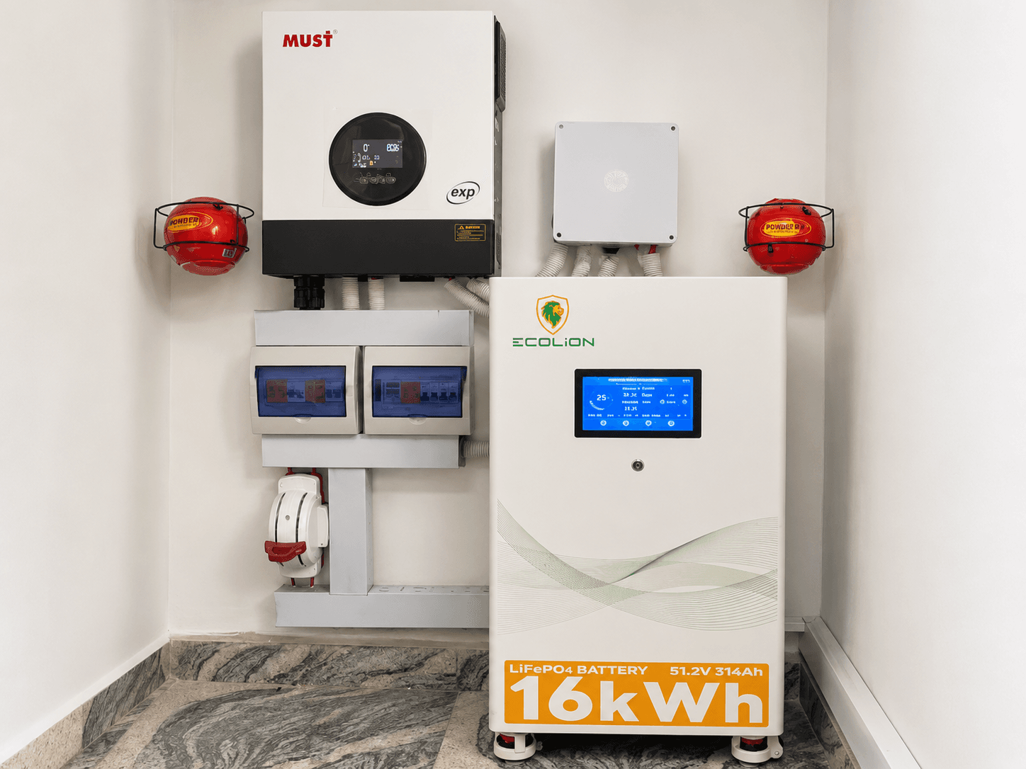 Power Your Entire Home with the 10KVA MUST Hybrid Inverter + 16KWH Ecolinon Lithium Battery
