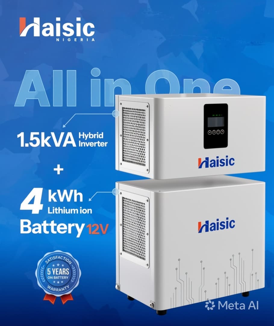1.5KVA β 4KWH HAISIC Solar System + FREE 4 Solar Panels, FREE Fan, FREE Installation & Delivery